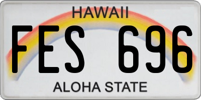 HI license plate FES696