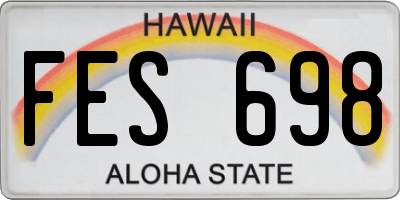 HI license plate FES698