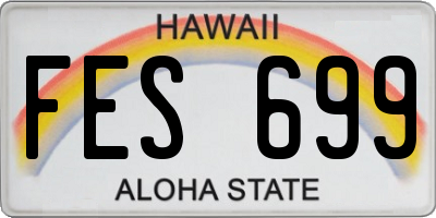 HI license plate FES699