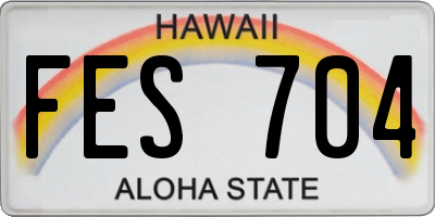 HI license plate FES704