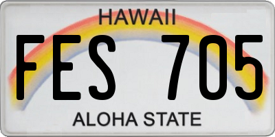 HI license plate FES705