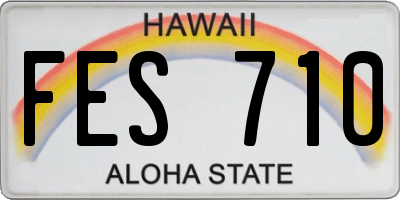 HI license plate FES710