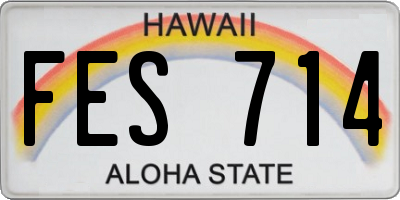 HI license plate FES714