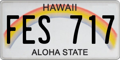 HI license plate FES717