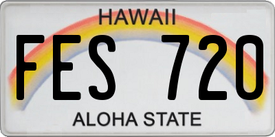HI license plate FES720