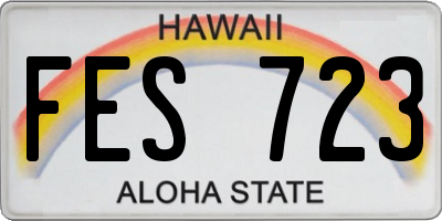 HI license plate FES723