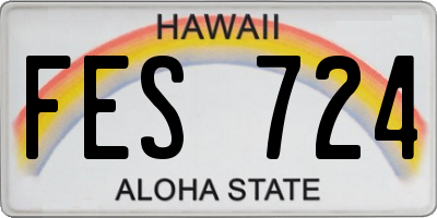 HI license plate FES724