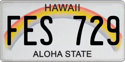 HI license plate FES729