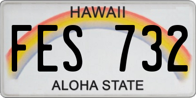 HI license plate FES732