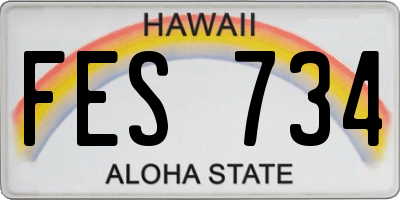 HI license plate FES734