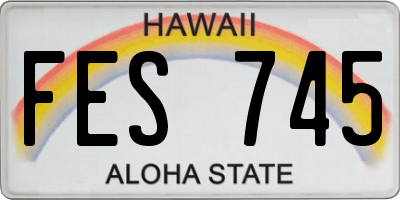 HI license plate FES745