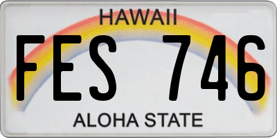 HI license plate FES746