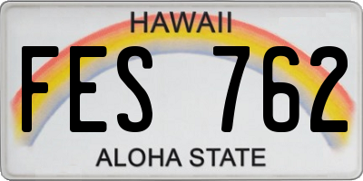 HI license plate FES762