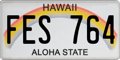HI license plate FES764
