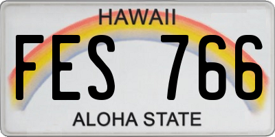 HI license plate FES766