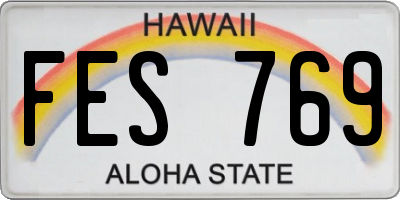 HI license plate FES769