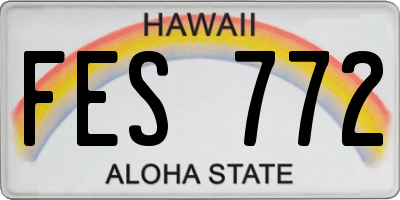 HI license plate FES772