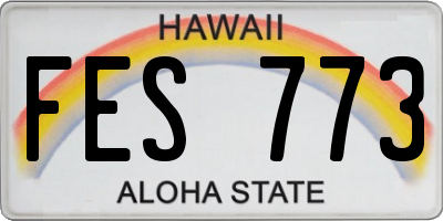 HI license plate FES773