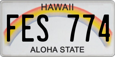 HI license plate FES774