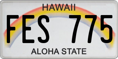 HI license plate FES775