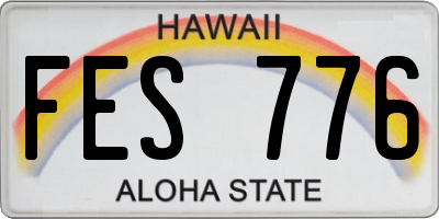 HI license plate FES776