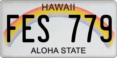 HI license plate FES779