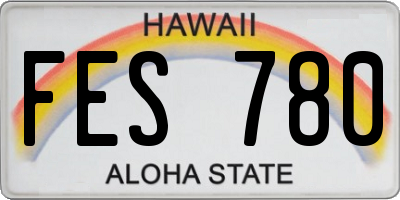 HI license plate FES780