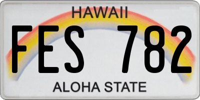 HI license plate FES782