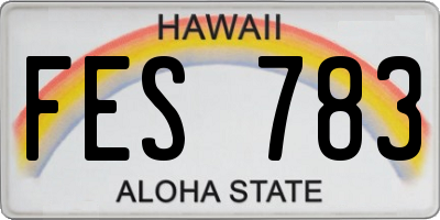 HI license plate FES783