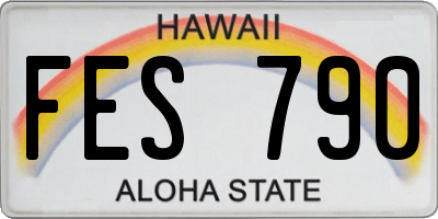 HI license plate FES790