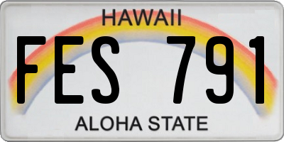HI license plate FES791
