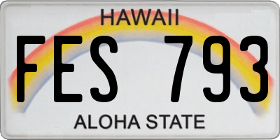 HI license plate FES793