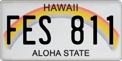 HI license plate FES811