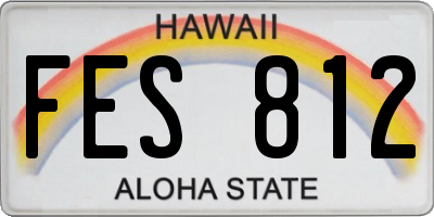 HI license plate FES812