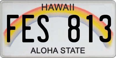 HI license plate FES813