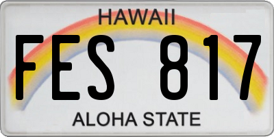 HI license plate FES817