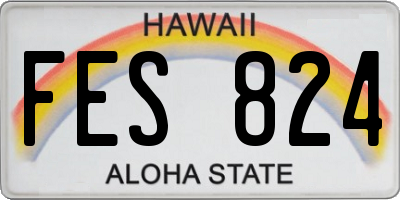HI license plate FES824