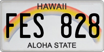 HI license plate FES828