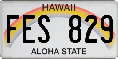 HI license plate FES829