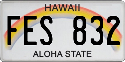 HI license plate FES832