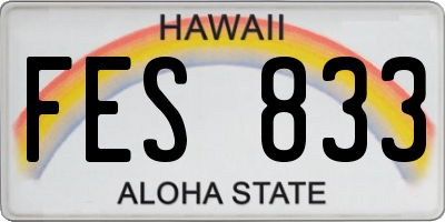 HI license plate FES833