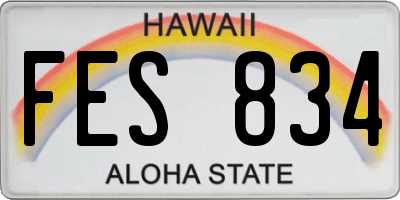 HI license plate FES834