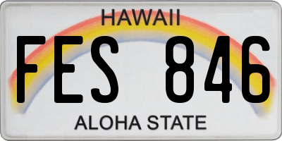 HI license plate FES846