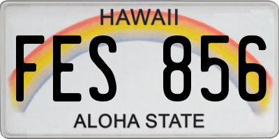 HI license plate FES856