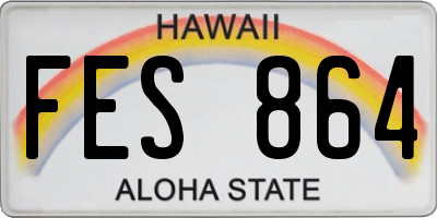 HI license plate FES864