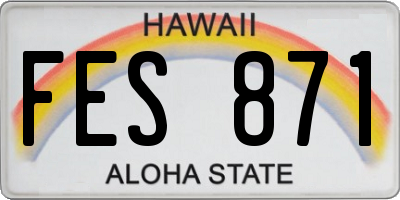 HI license plate FES871