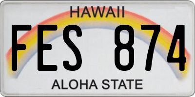 HI license plate FES874