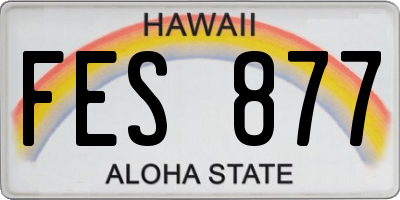HI license plate FES877
