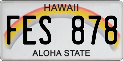 HI license plate FES878