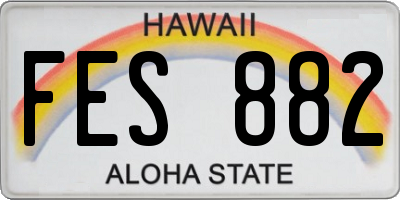 HI license plate FES882
